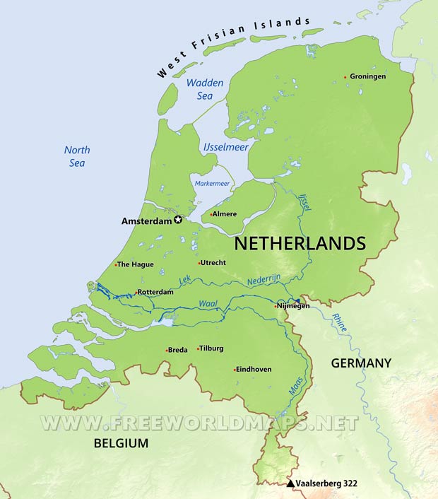 A map of the Netherlands